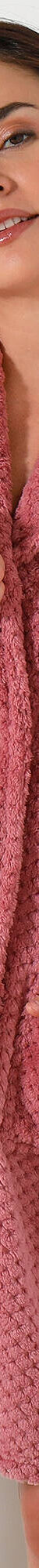 Robe de chambre maille polaire col châle - Longueur 95 cm (rose) Robe de chambre maille polaire col châle - Longueur 95 cm (rose)